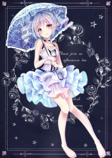 yande.re 447203 dress kanzaki_ranko kazuko_(pixiv13581460) the_idolm@ster the_idolm@ster_cinderella_girls umbrella